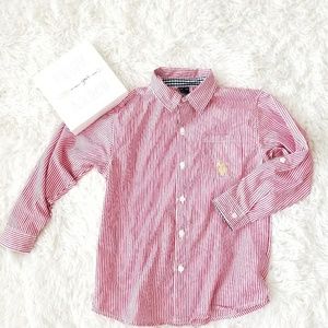 US Polo Assn boys striped shirt Sz 7 long sleeve